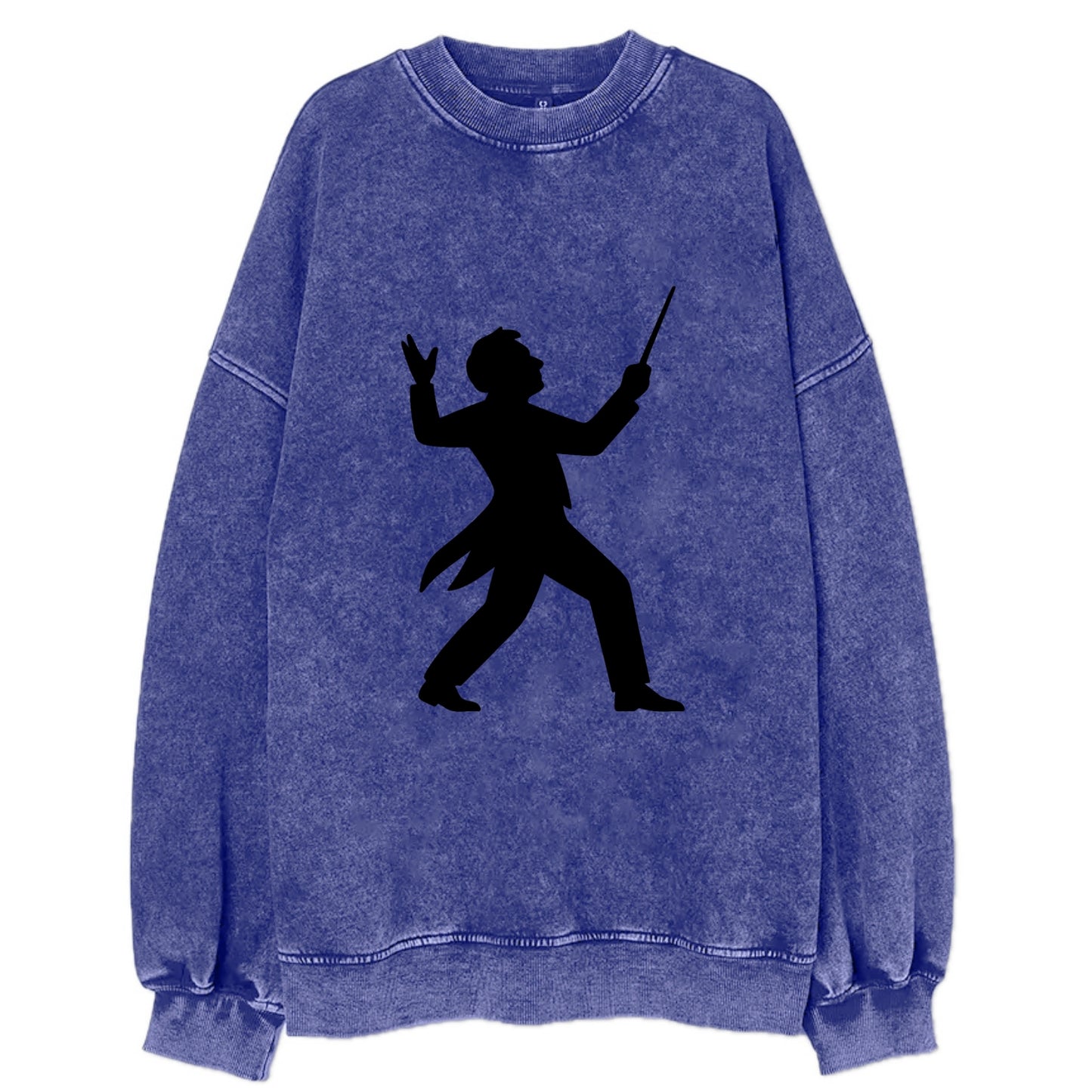 Conductor leading orchestra passionately - Vintage Sweatshirt - Blue