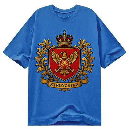 Kyrgyzstan Heritage Badge  - Classic T-shirt - Blue