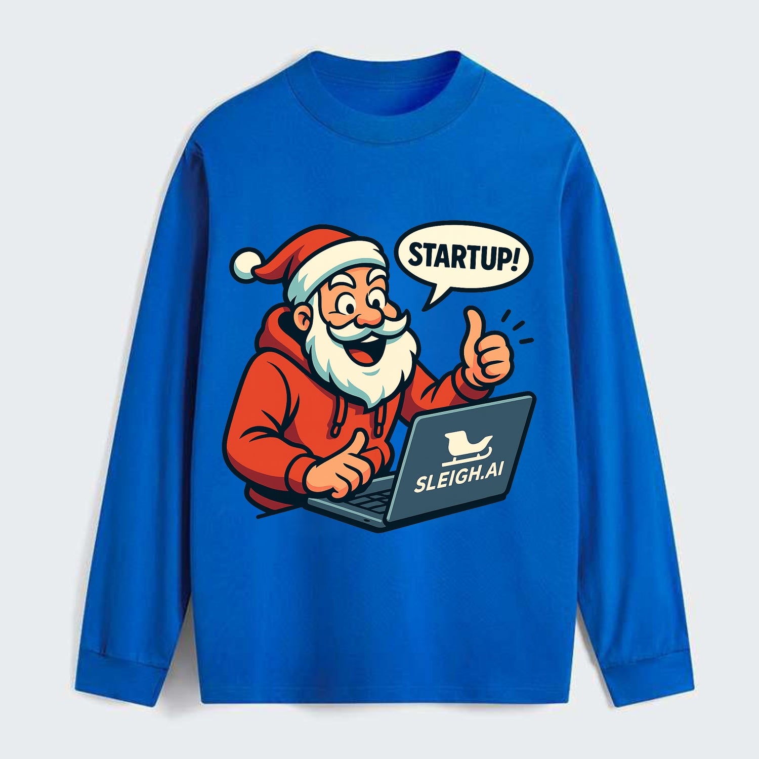 Santa Tech Startup CEO - Classic Long Sleeve Shirt - Blue