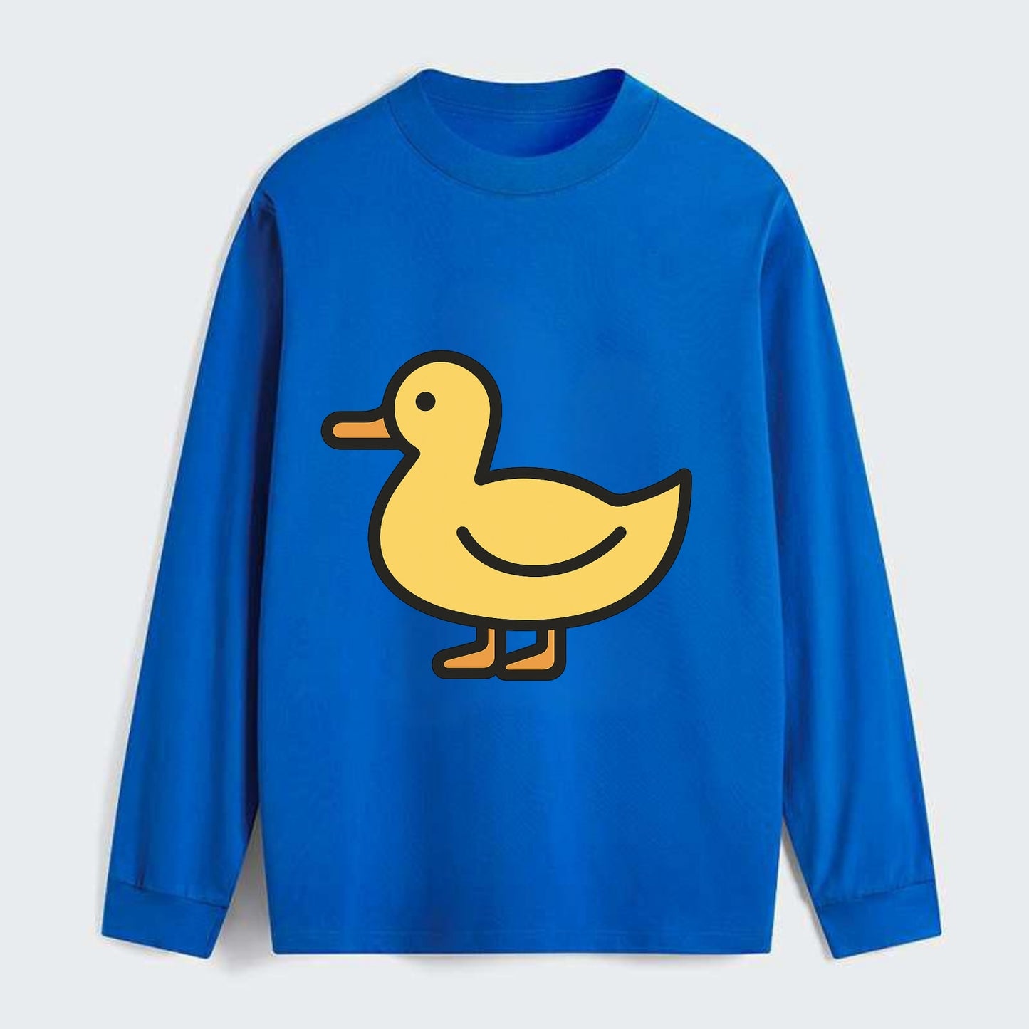 Duck - Yellow mallard flat side profile - Classic Long Sleeve Shirt - Blue