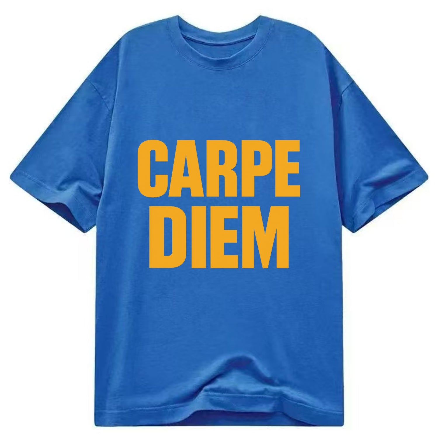 Bold typography design - "CARPE DIEM" - seize the day - Classic T-shirt - Blue