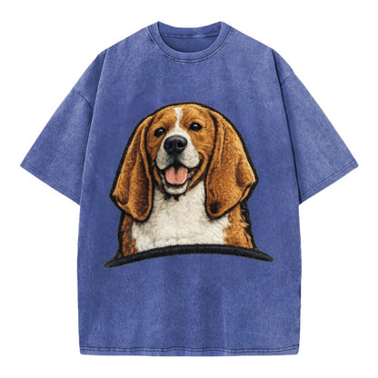 Buddy Beagle - Vintage T-shirt - Blue