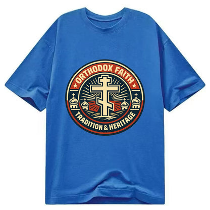Faithful Heritage Emblem - Classic T-shirt - Blue