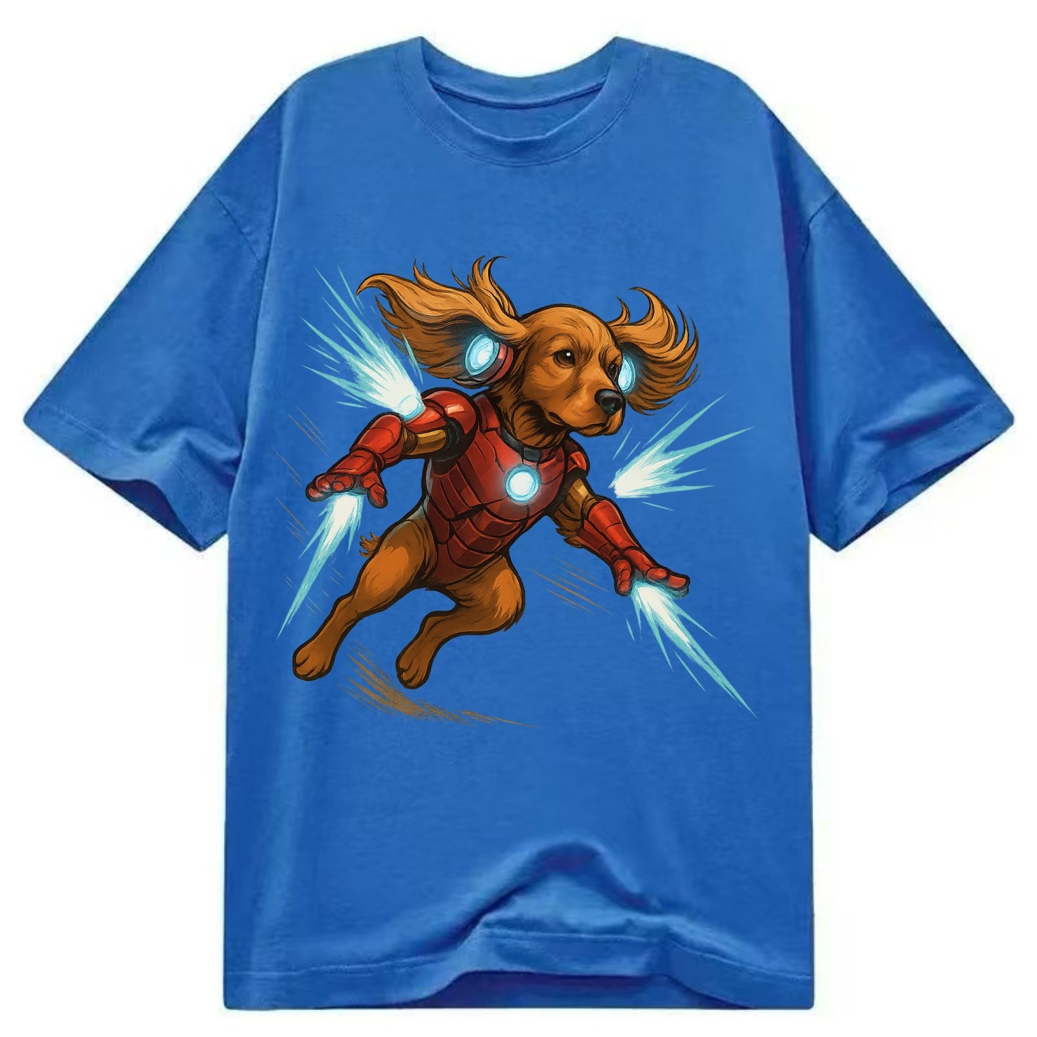 Cocker Spaniel Iron Man  - Classic T-shirt - Blue
