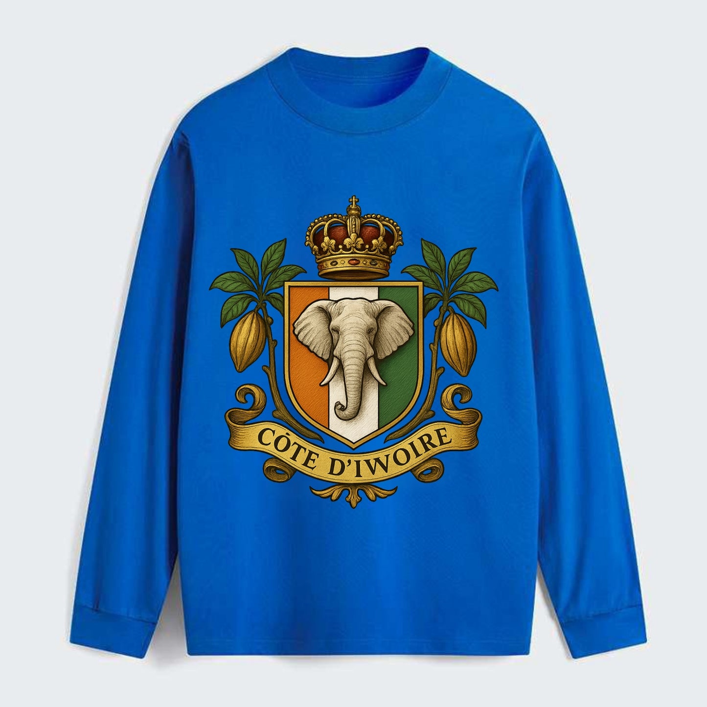 Ivory Coast Royal Logo - Classic Long Sleeve Shirt - Blue