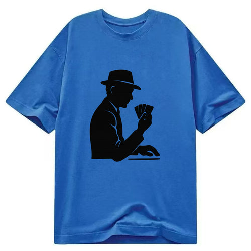 Poker player with cards close - Classic T-shirt