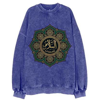 As-Salam Mandala - Vintage Sweatshirt - Blue