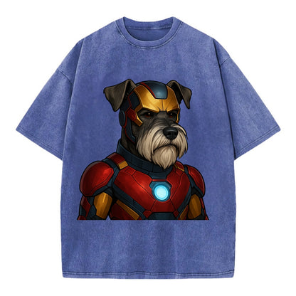 Schnauzer Tech Hero  - Vintage T-shirt - Blue