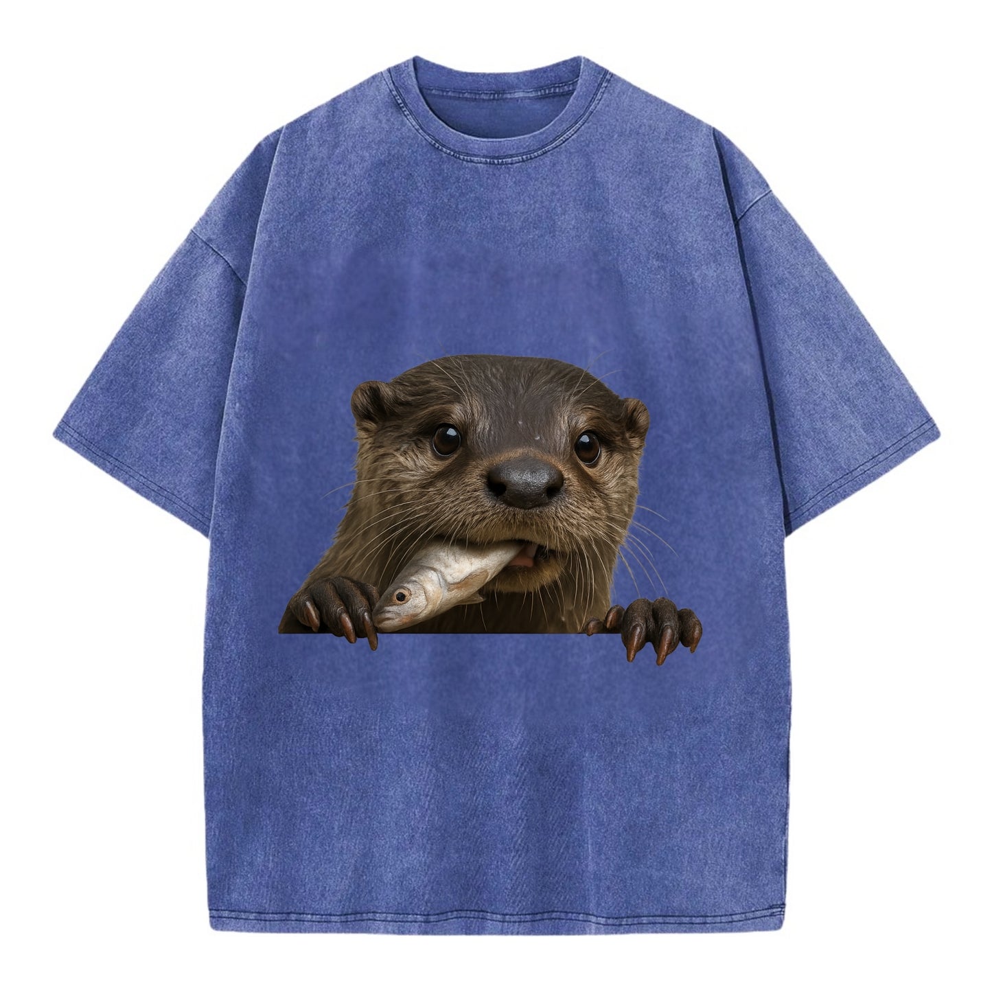 River Otter  - Vintage T-shirt - Blue