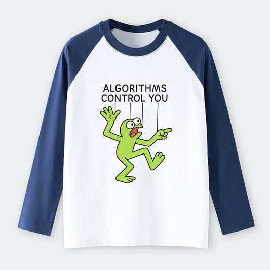 Whiskey Barrel  - Raglan Long Sleeve T-Shirt - Blue