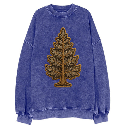 Pine Tree  - Vintage Sweatshirt - Blue