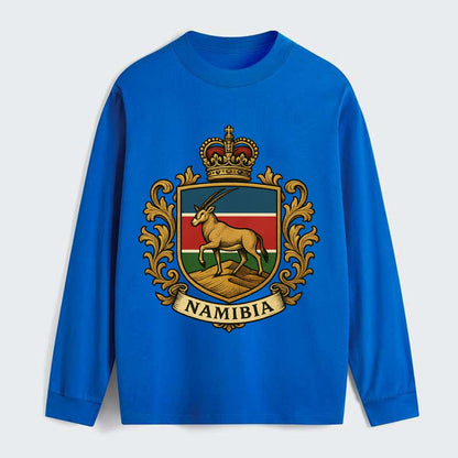 Namibia Heritage Badge - Classic Long Sleeve Shirt - Blue