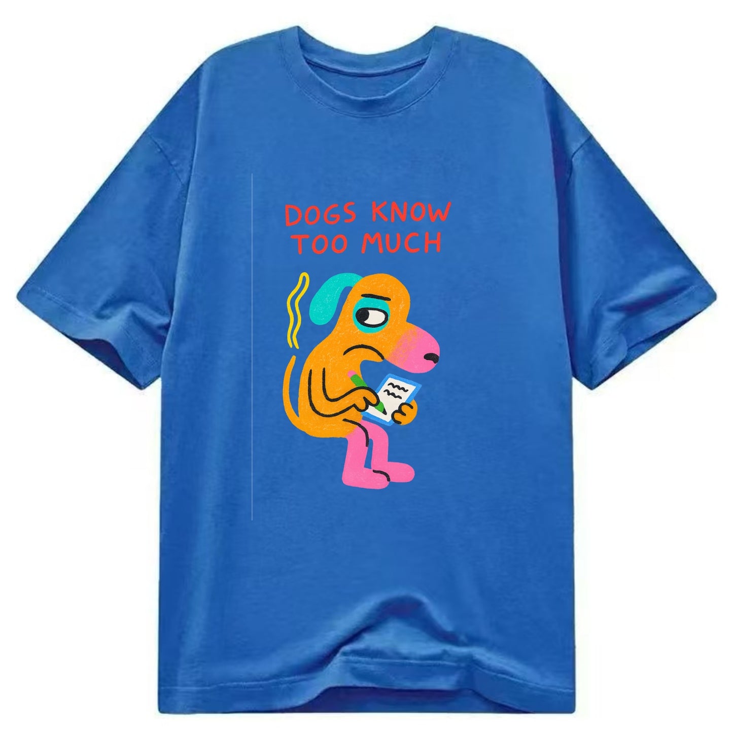 CATS OWN YOU | Cat on throne pointing down - Classic T-shirt - Blue