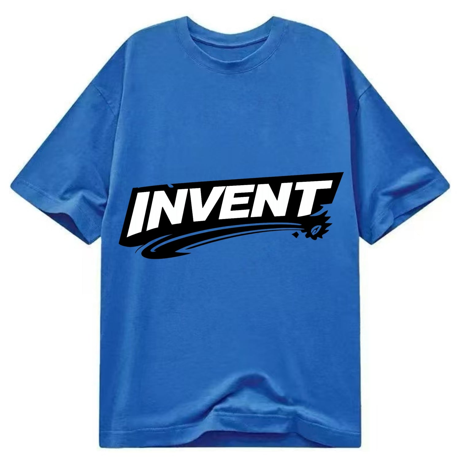 Bold typography design - "INVENT" - creating new things, originating - Classic T-shirt - Blue