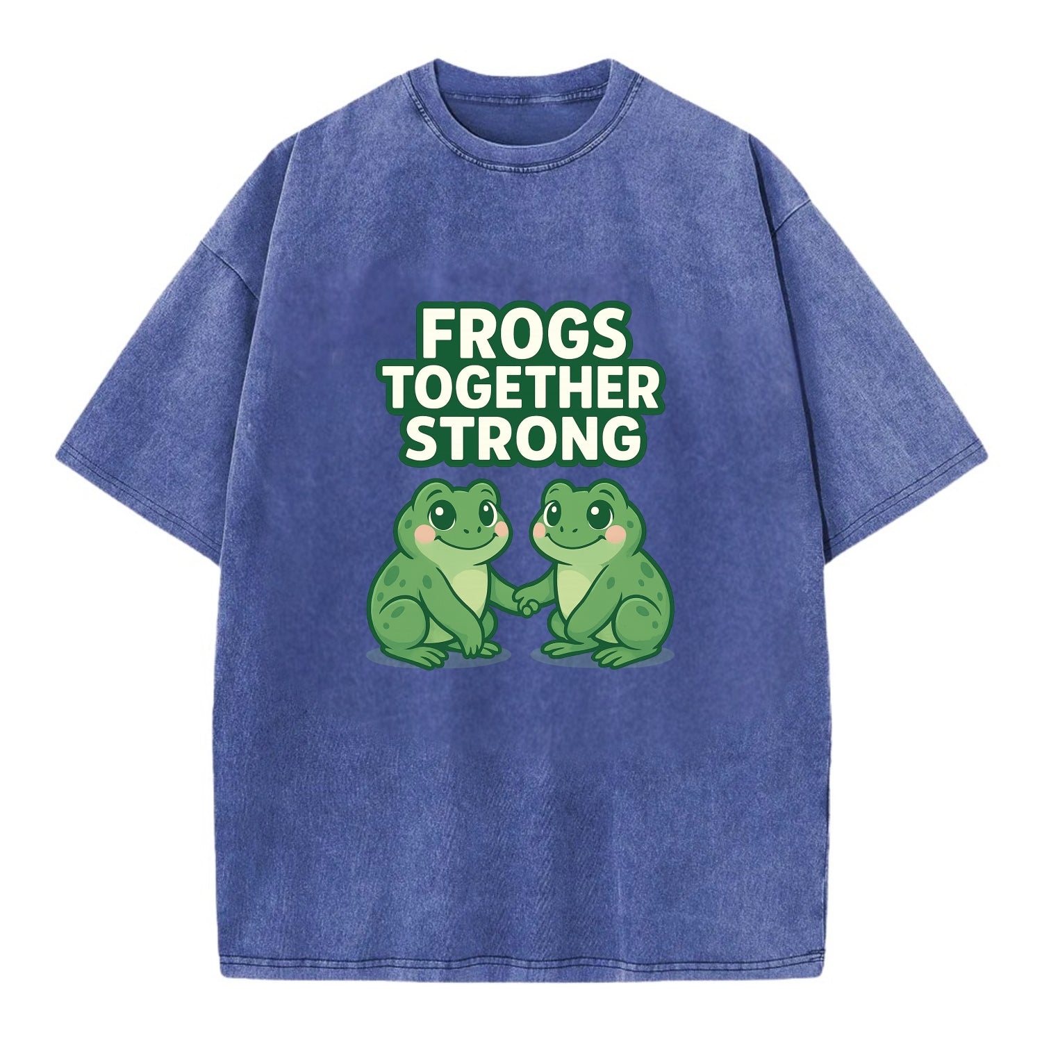 Frogs Together Strong 2 - Vintage T-shirt - Blue