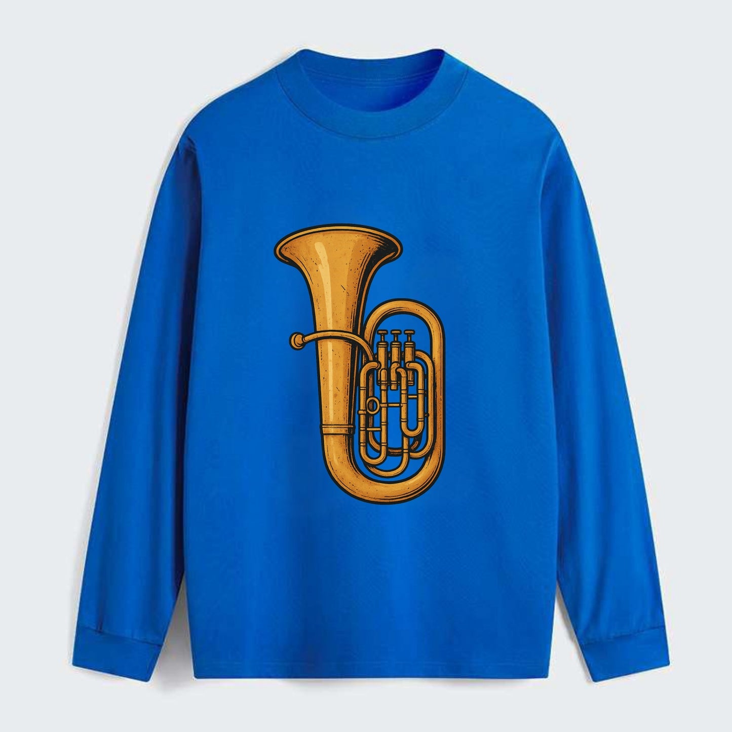 Tuba with large brass bell - Classic Long Sleeve Shirt - Blue