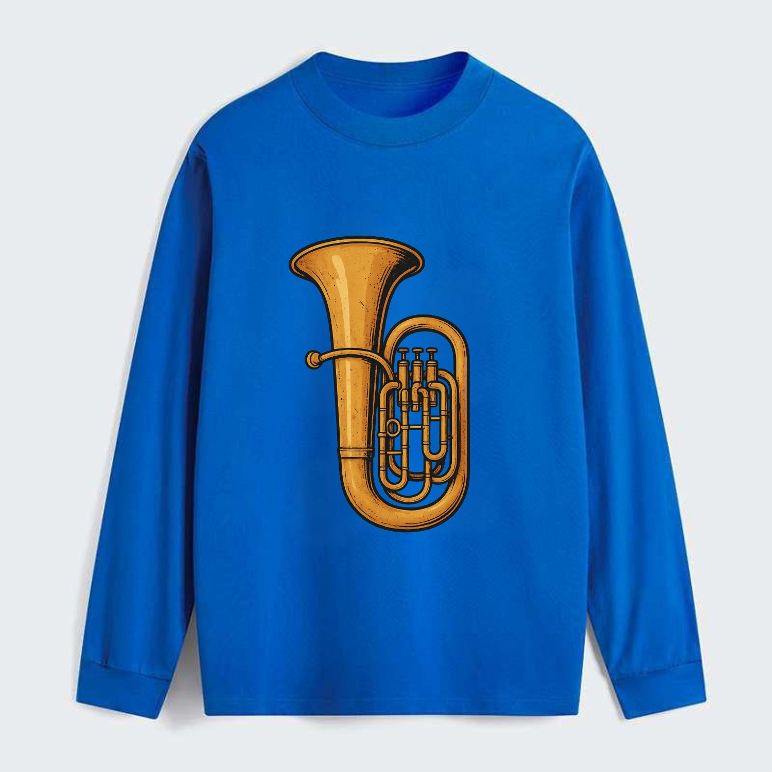 Tuba with large brass bell - Classic Long Sleeve Shirt - Blue