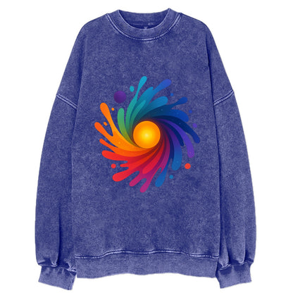 Big Bang Palette - Explosion of paint co - Vintage Sweatshirt - Blue