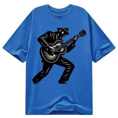 Guitarist playing acoustic guitar - Classic T-shirt - Blue