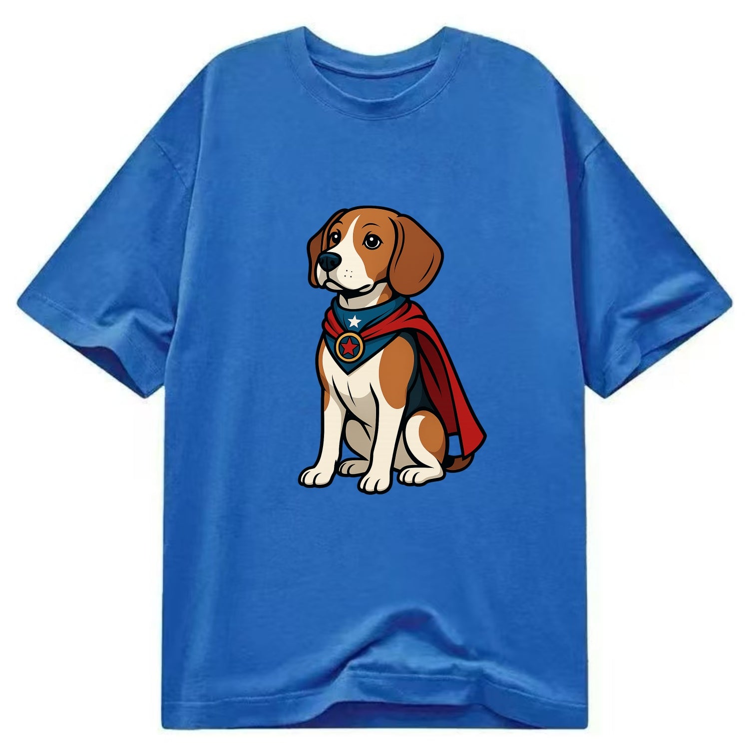 Beagle Patriotic Hero  - Classic T-shirt - Blue