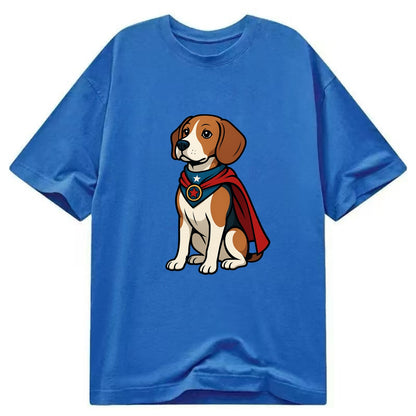 Beagle Patriotic Hero  - Classic T-shirt - Blue