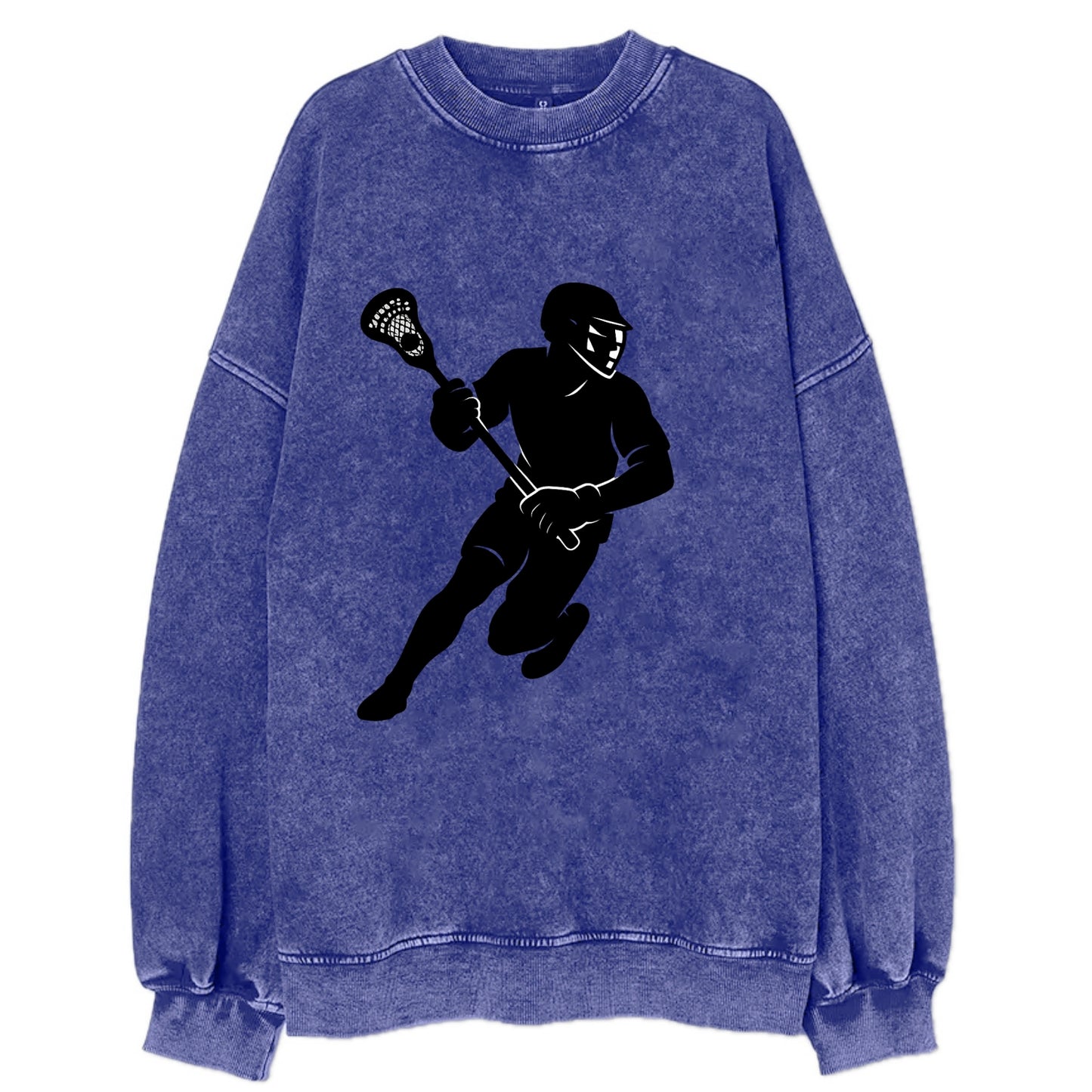 Lacrosse player cradling stick - Vintage Sweatshirt - Blue