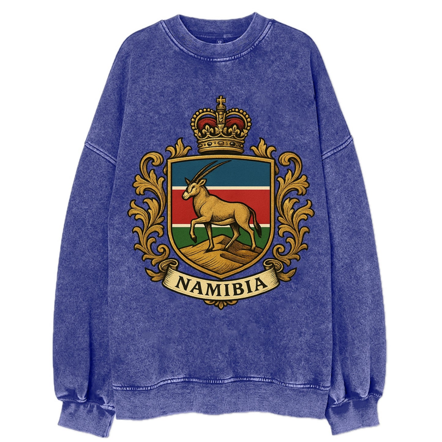 Namibia Heritage Badge  - Vintage Sweatshirt - Blue