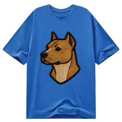 American Staffordshire Terrier - Modern - Classic T-shirt - Blue