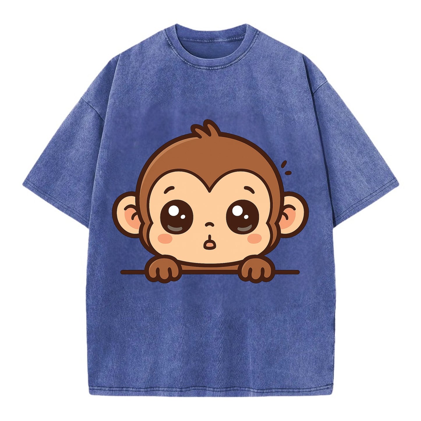 Baby Monkey  - Vintage T-shirt - Blue