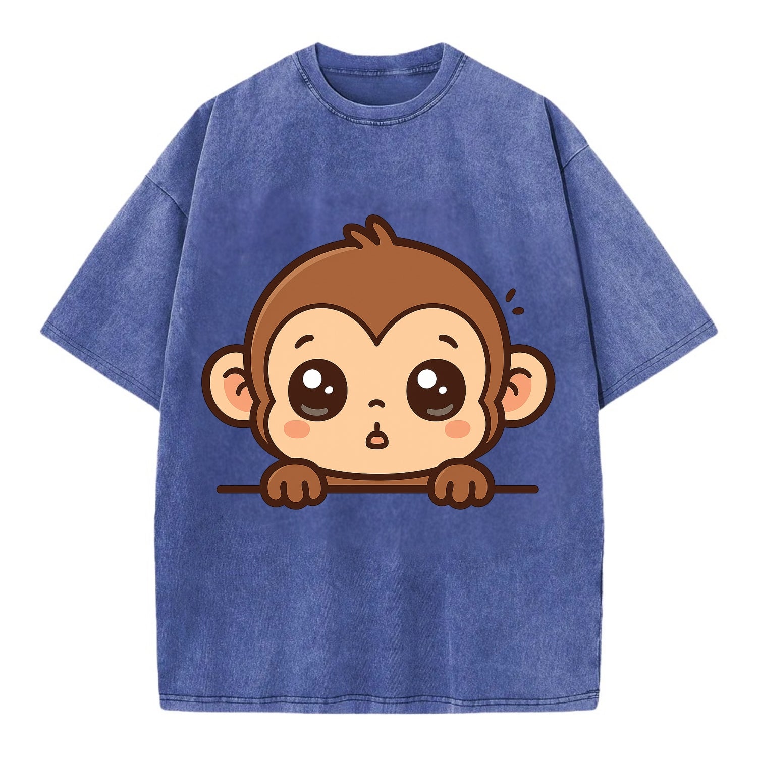 Baby Monkey  - Vintage T-shirt - Blue