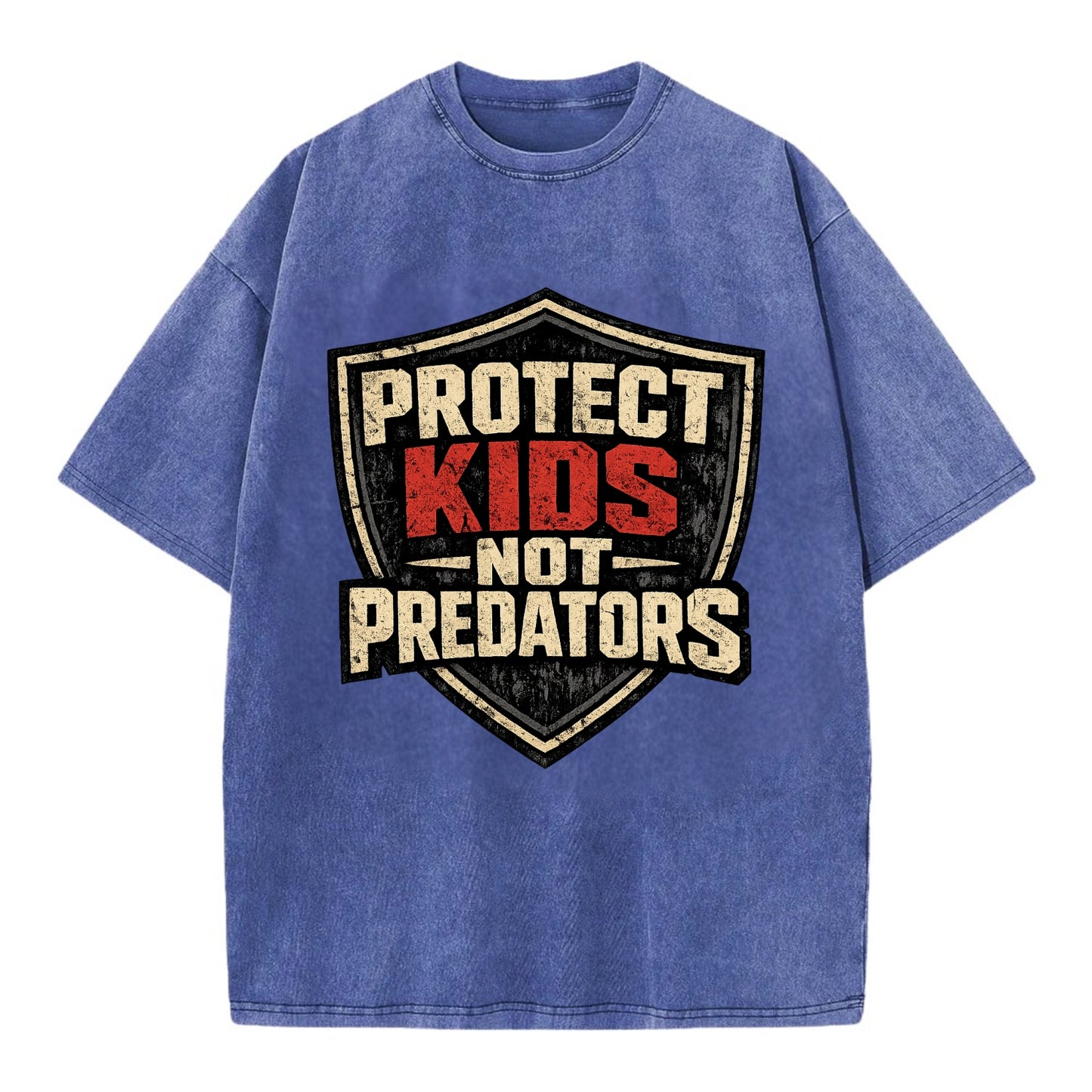 Protect Kids Not Predators - Vintage T-shirt - Blue