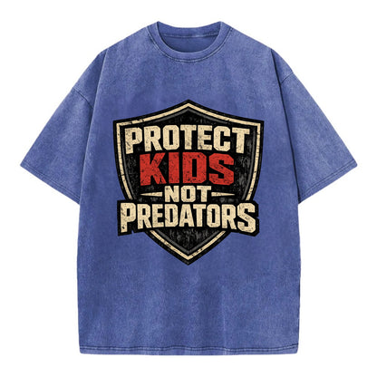 Protect Kids Not Predators - Vintage T-shirt - Blue