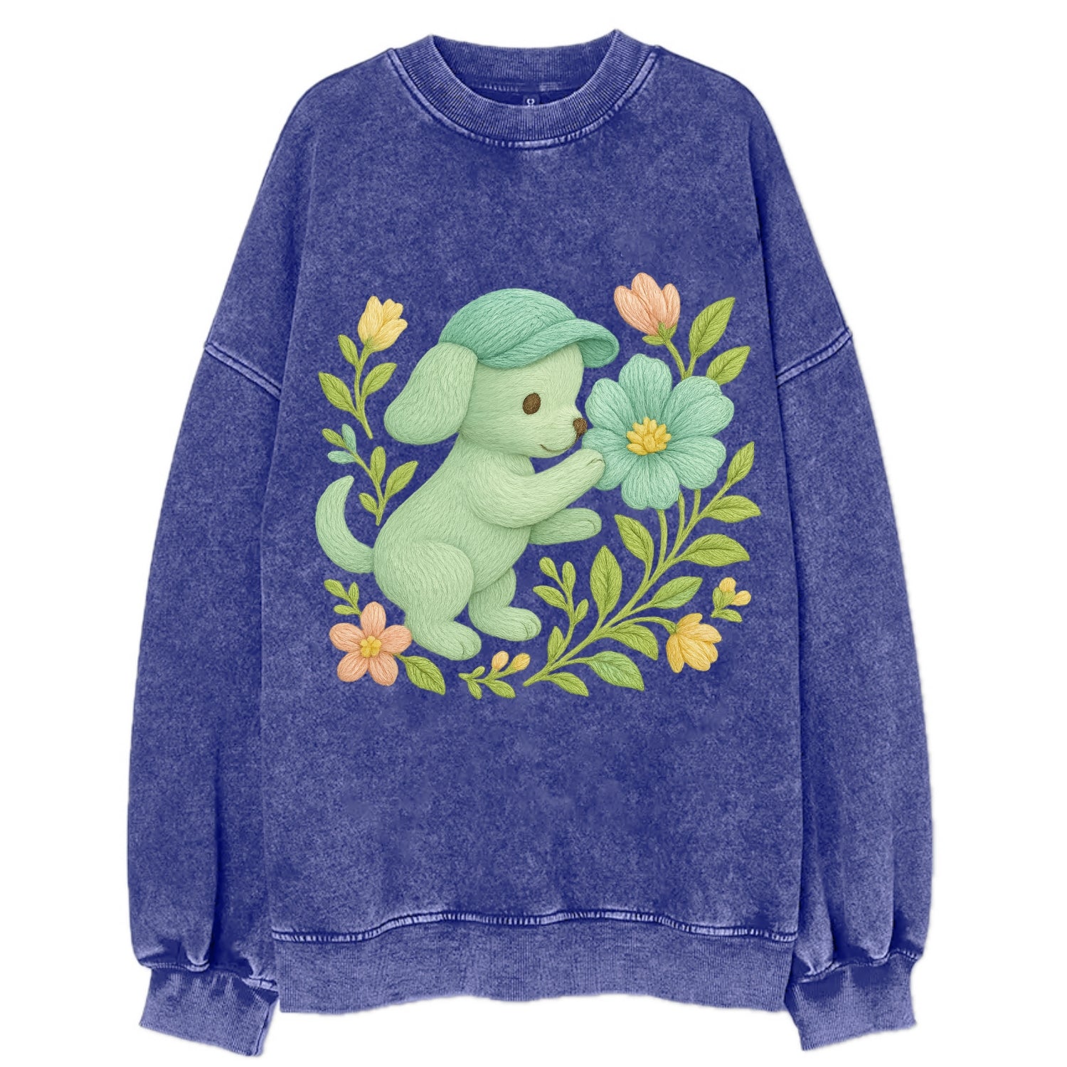 Mint Puppy - Vintage Sweatshirt - Blue