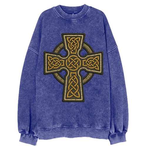 Celtic Cross  - Vintage Sweatshirt