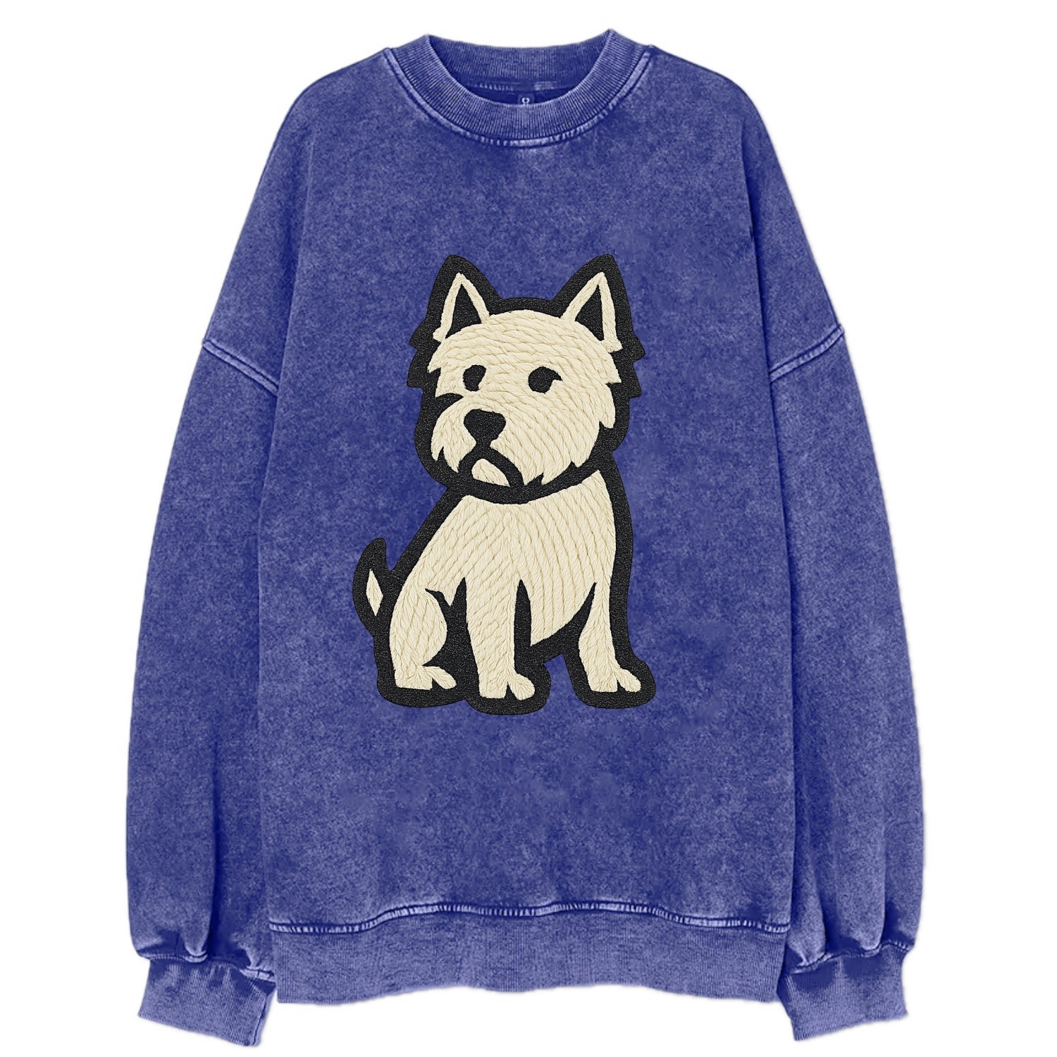 West Highland White Terrier - Alert stan Vintage Sweatshirt - Blue