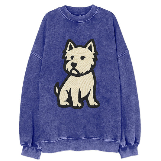 West Highland White Terrier - Alert stan Vintage Sweatshirt - Blue