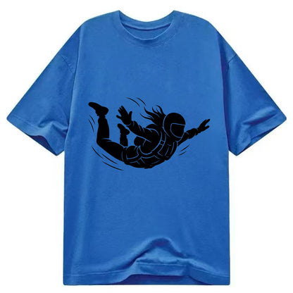 Skydiver free-fall position - Classic T-shirt - Blue
