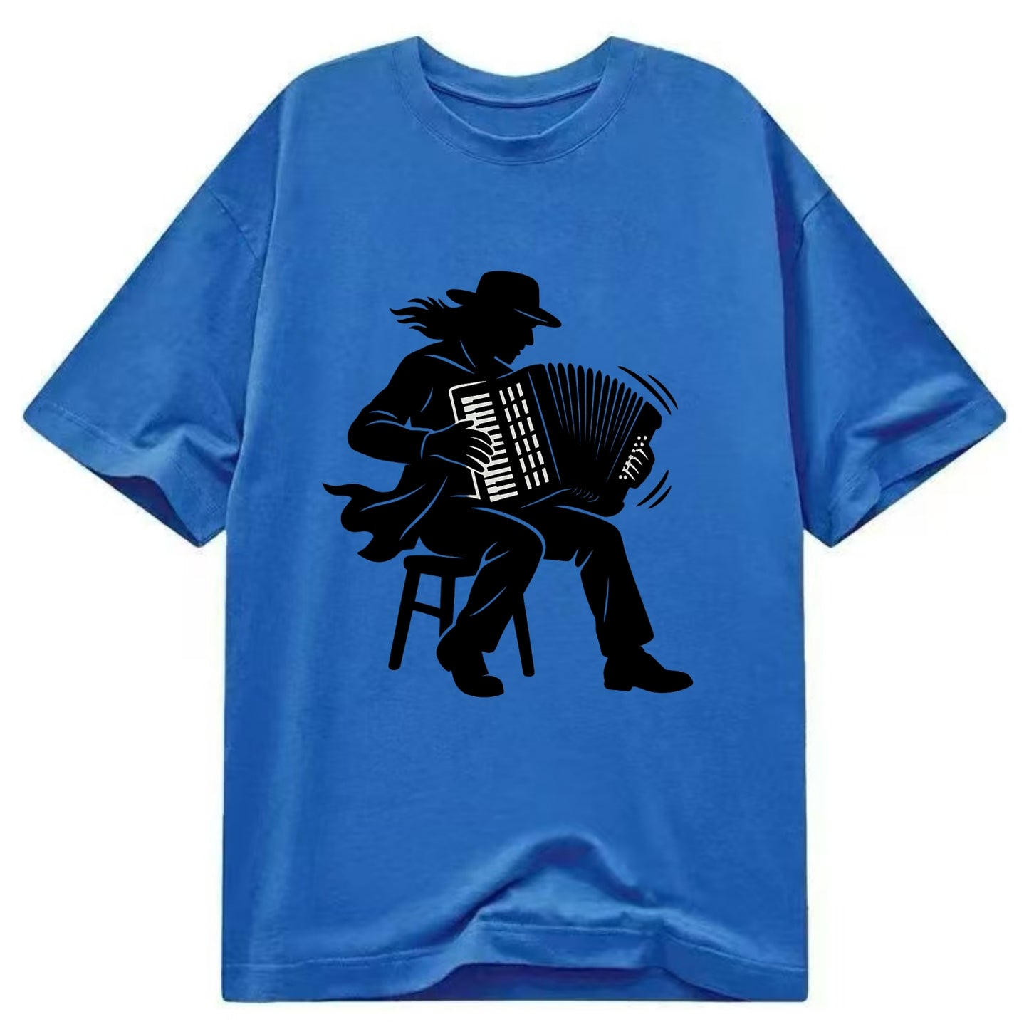 Accordion player street musician - Classic T-shirt - Blue