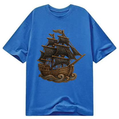 Pirate Ship  - Classic T-shirt - Blue