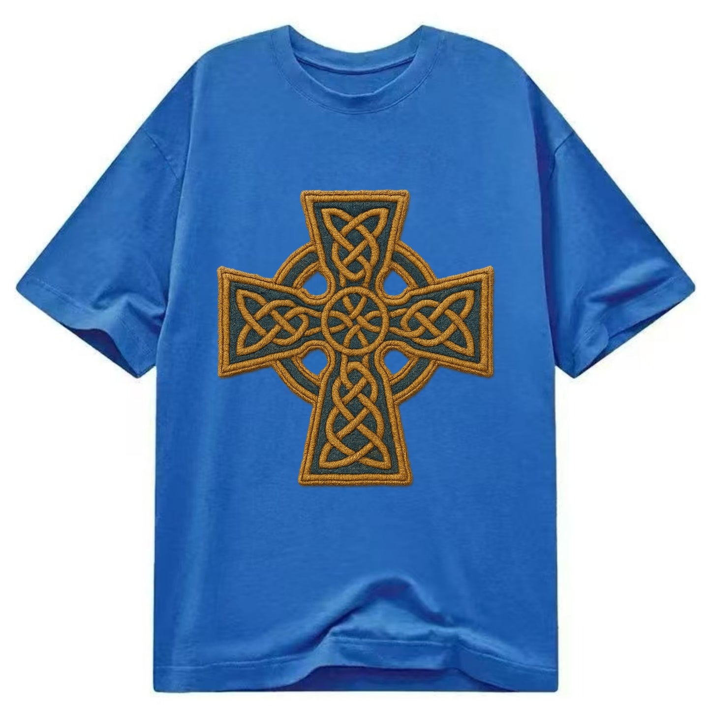Book Of Kells Cross - Classic T-shirt - Blue