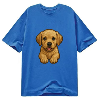 Baby Labrador Retriever Puppy - yellow/black/chocolate, soulful eyes, soft ears, - Classic T-shirt - Blue