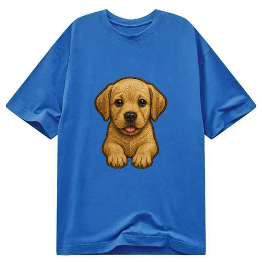 Baby Labrador Retriever Puppy - yellow/black/chocolate, soulful eyes, soft ears, - Classic T-shirt - Blue
