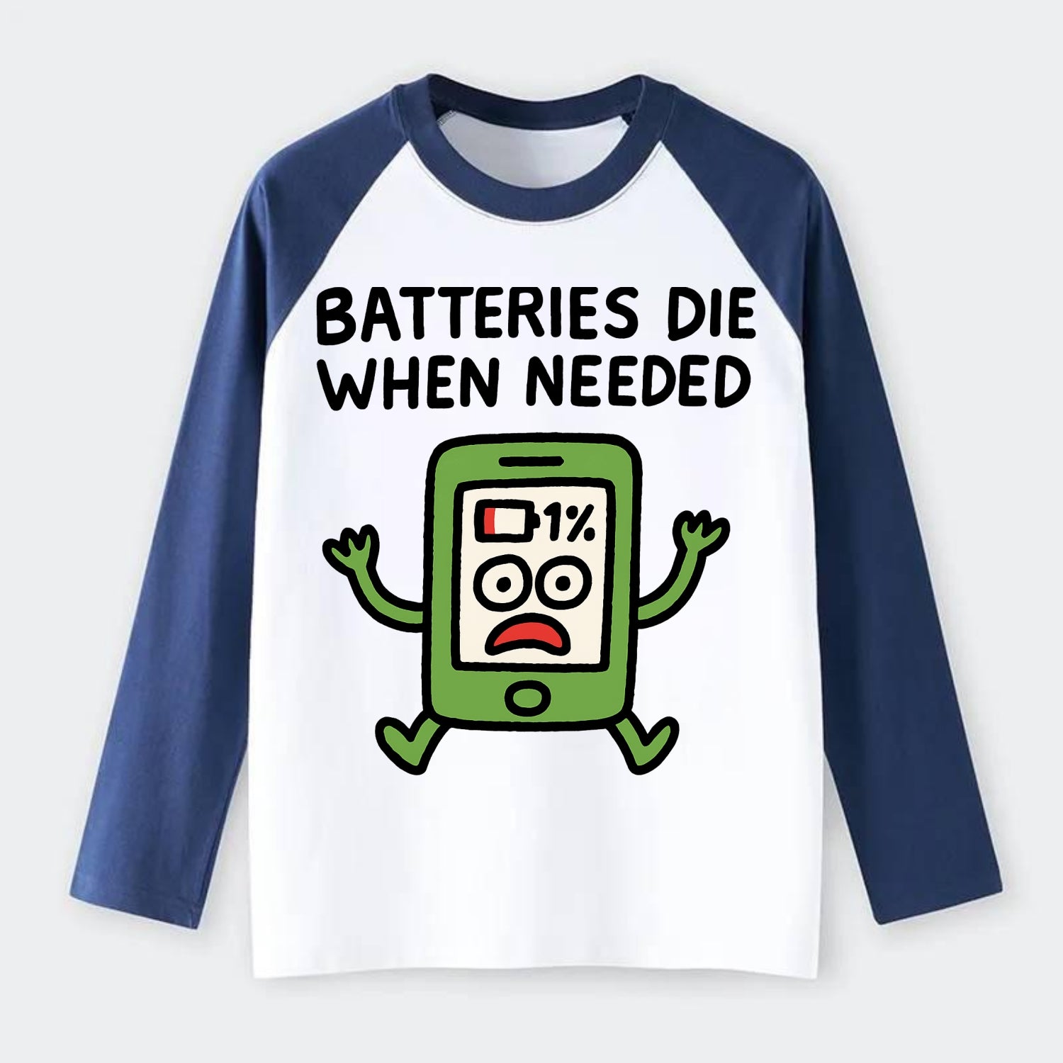 Hammer and Anvil  - Raglan Long Sleeve T-Shirt - Blue