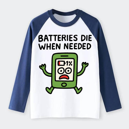 Hammer and Anvil  - Raglan Long Sleeve T-Shirt - Blue