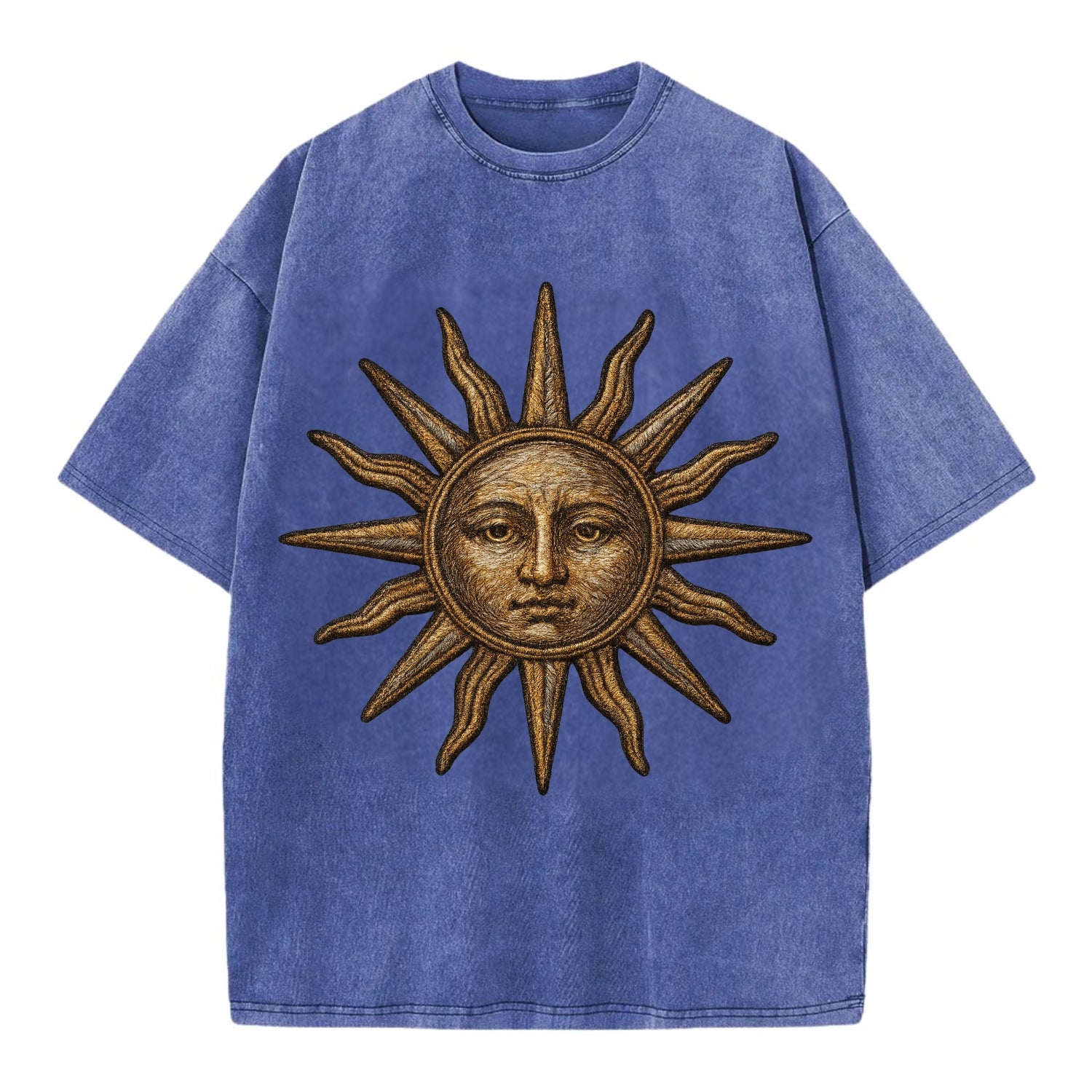 Sun Rays  - Vintage T-shirt - Blue