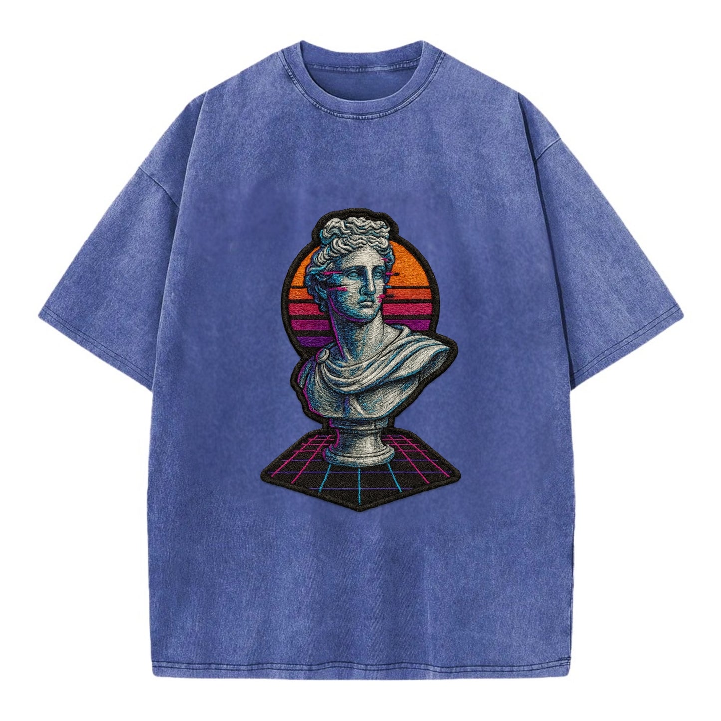 Greek Statue - Vintage T-shirt - Blue