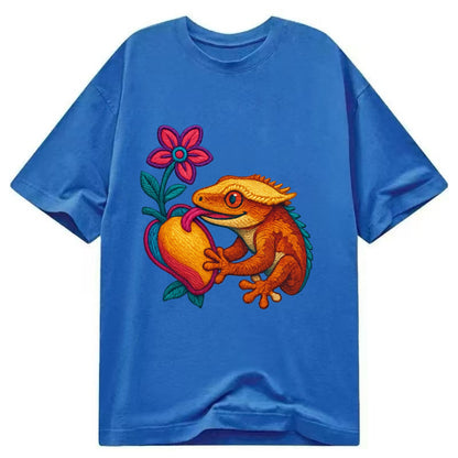 Crested Gecko - Classic T-shirt - Blue