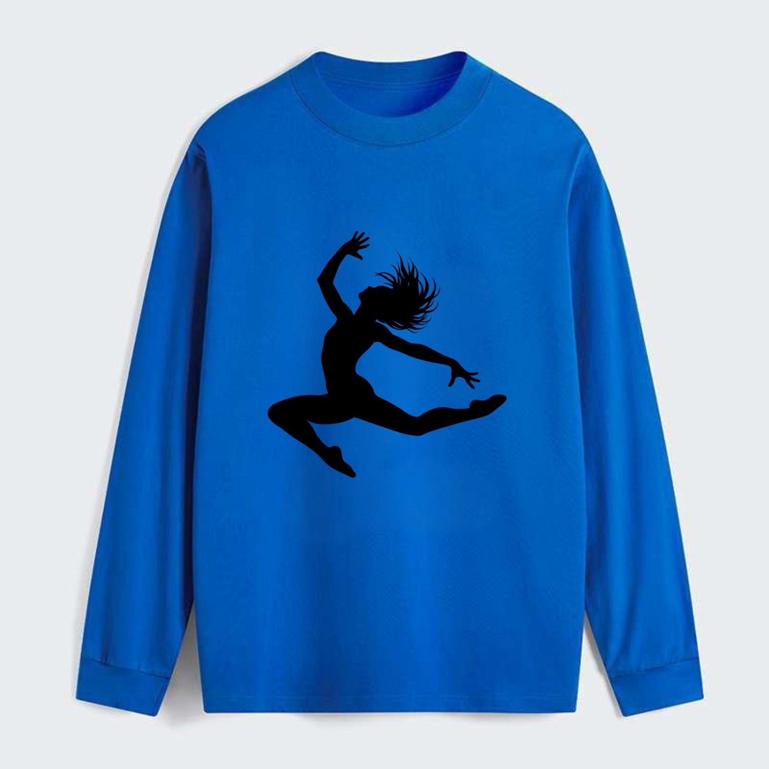 Contemporary dancer leap mid-air - Classic Long Sleeve Shirt - Blue