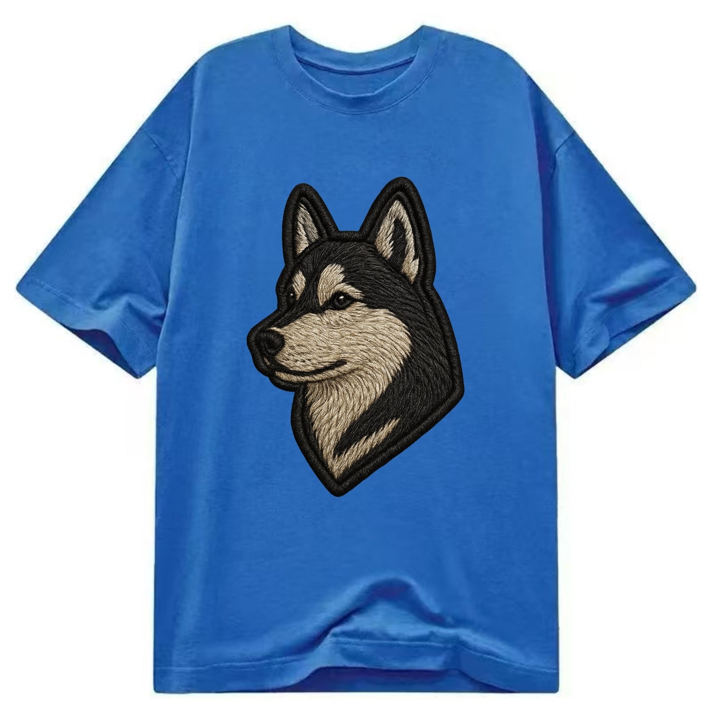 Siberian Husky - Contemporary wolf-like - Classic T-shirt - Blue