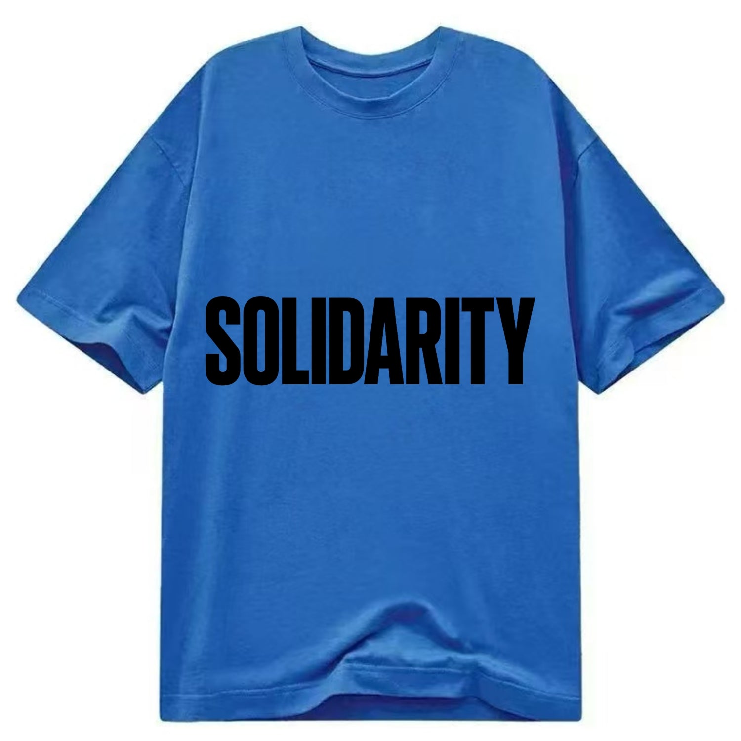 Bold typography design - "SOLIDARITY" - standing together, support - Classic T-shirt - Blue